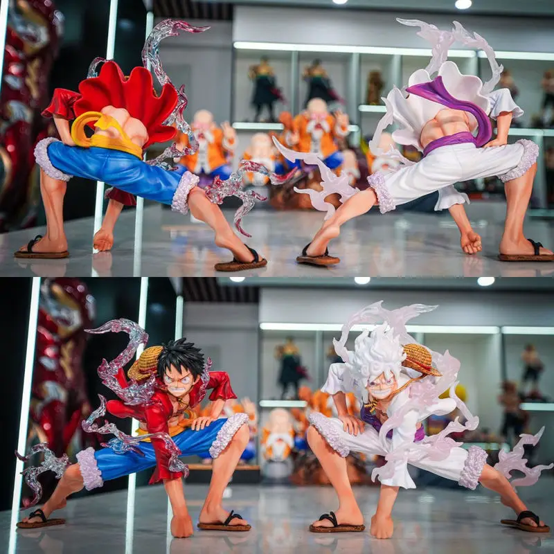 Estátua jt quente uma peça 8x espelho luffy 2a engrenagem luffy 5th engrenagem nika luffy anime modelo portátil na moda jogar presente ornamento