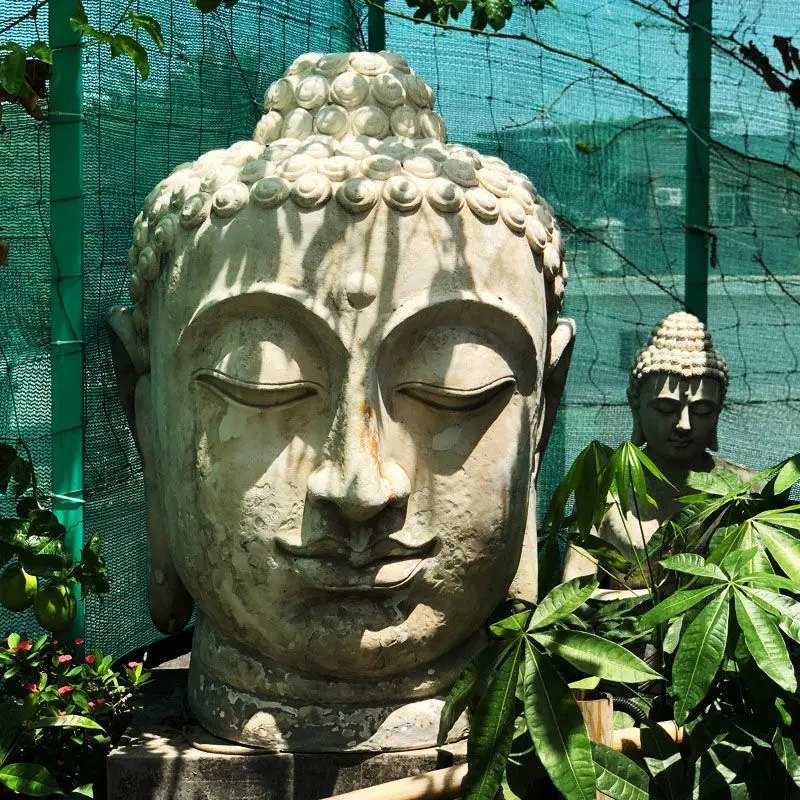 Retro large Buddha statue Zen ornament porch corridor decoration collection