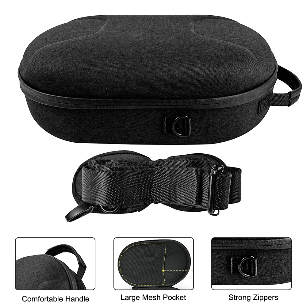 EVA กระเป๋าสะพายไหล่กระเป๋าเก็บของกันน้ำแบบพกพาปรับ Tali bahu ได้กันกระแทกกันรอยขีดข่วนสำหรับ meta Quest 3แว่น VR