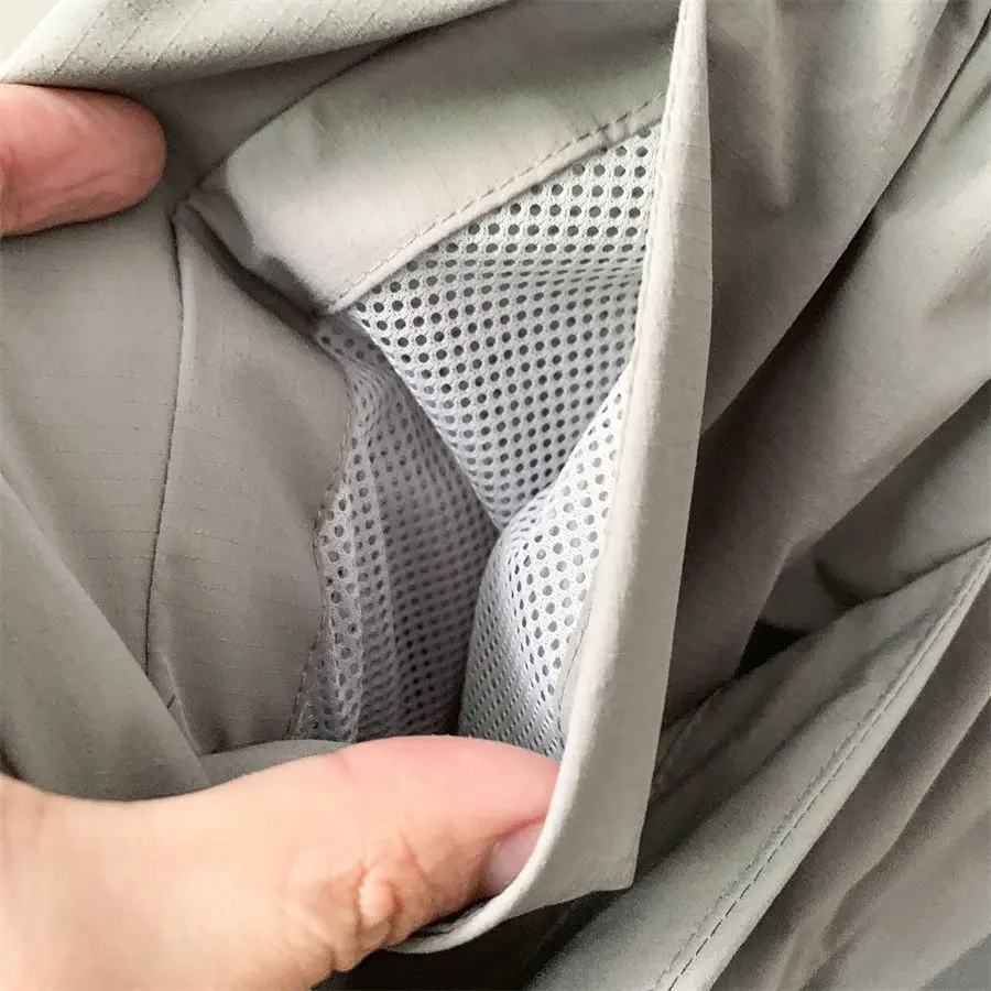 GOLDWIN 26SS Unisex Loose Fit Wasserdichte Ripstop-Shorts mit mehreren Taschen, leichte Techwear für Outdoor-Wanderungen, Gorpcore, knielang – Detail 7