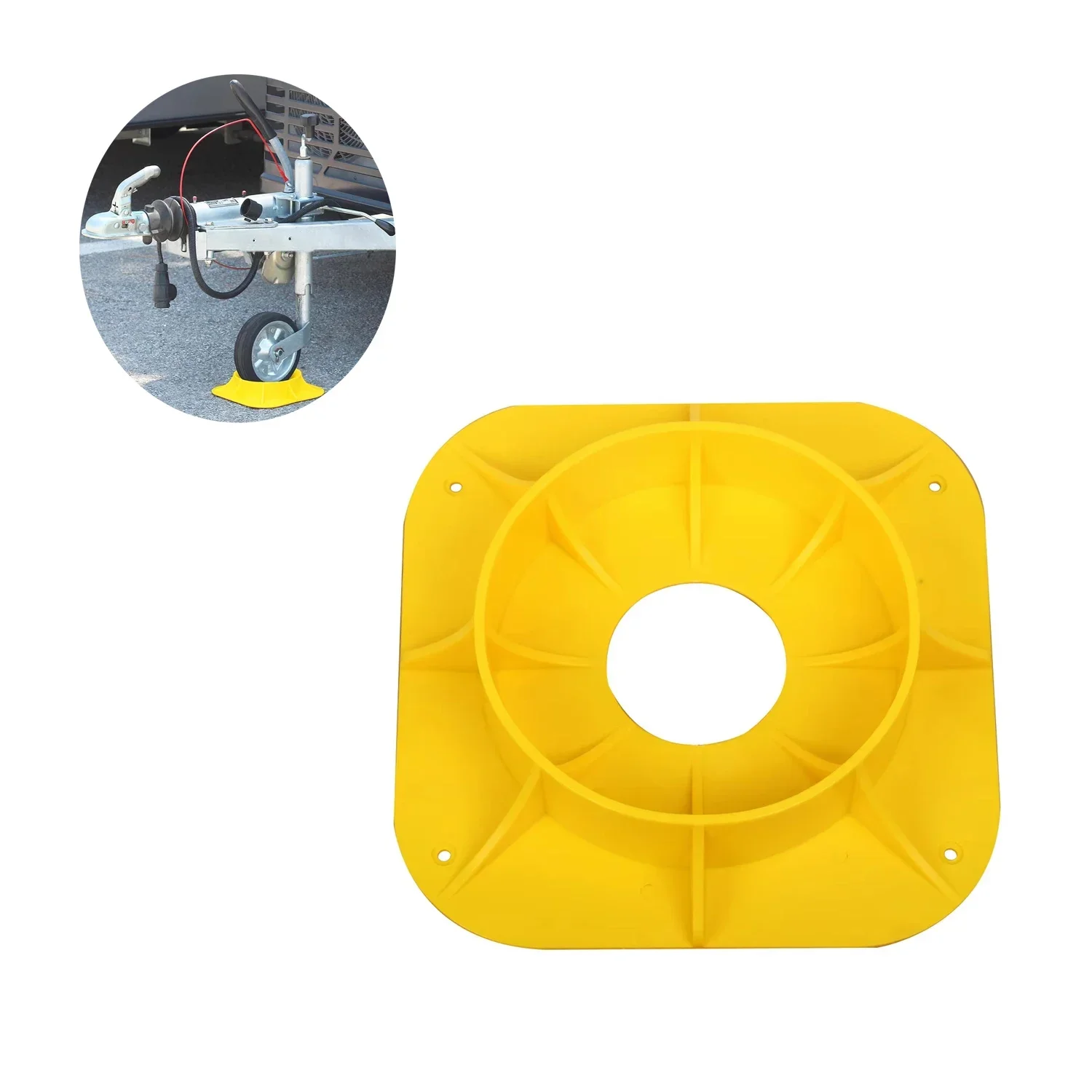 

Plastic Wheel Dock Chock Tongue Jack Stopper for RV Boat Truck - Caster Wheel Dock for 2x6 Inch Or 1x8 Inch Wheels