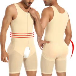 Upgraded Mens Shapewear Bodysuit Padded Butt Lifter Full Body Shaper Compression Underwear Slimming Suit Waist Trainer Corset