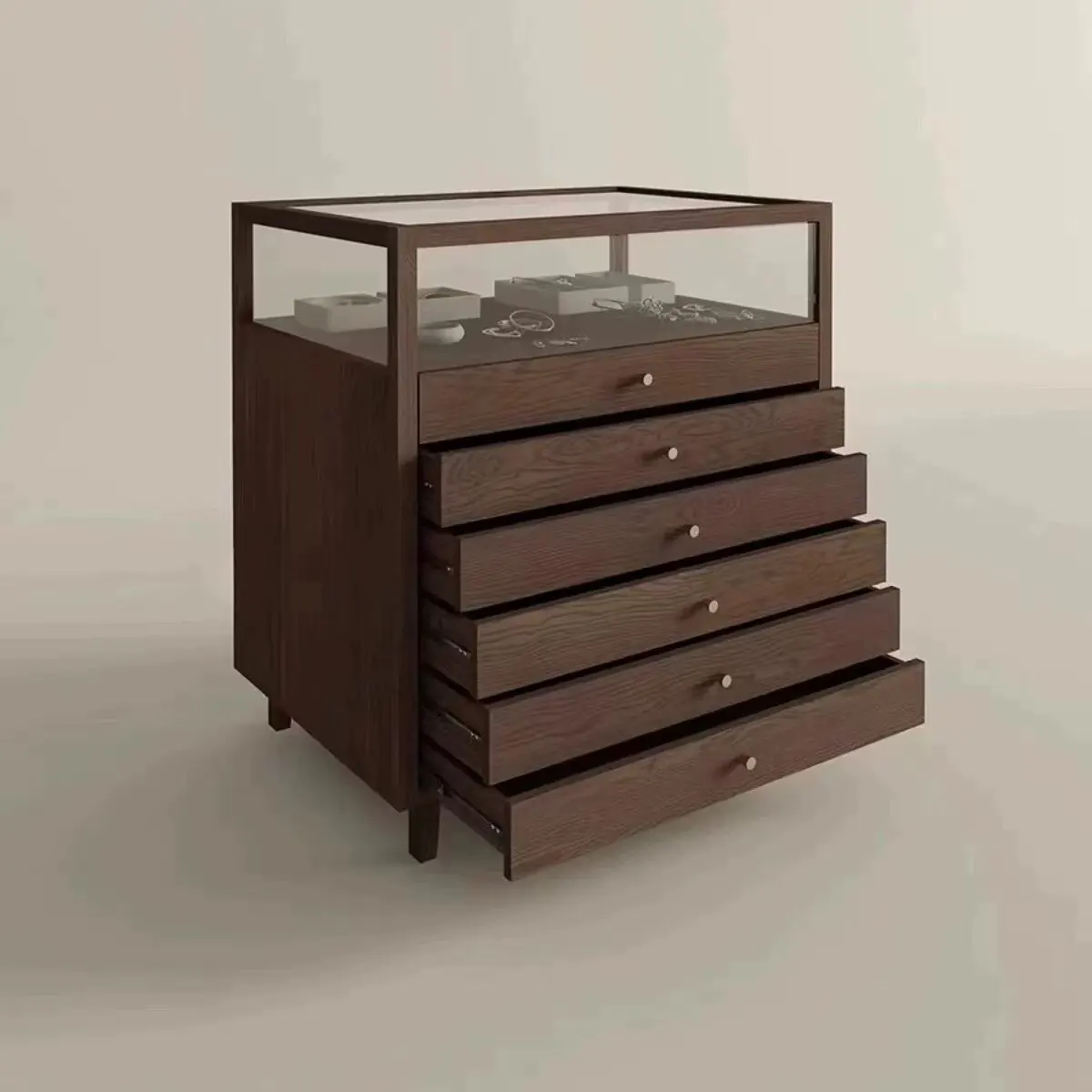 Jewelry store display cabinet board, clothing store display island cabinet, earrings, necklaces, hairpins, board