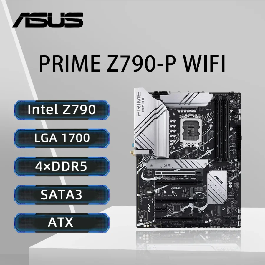 

ASUS PRIME Z790-P WIFI Материнская плата LGA1700 Поддержка i5-13600K i5-12400F i5-12400F Процессор DDR5 192 ГБ 7200 МГц HDMI M.2 PCle 5.0 ATX ﻿