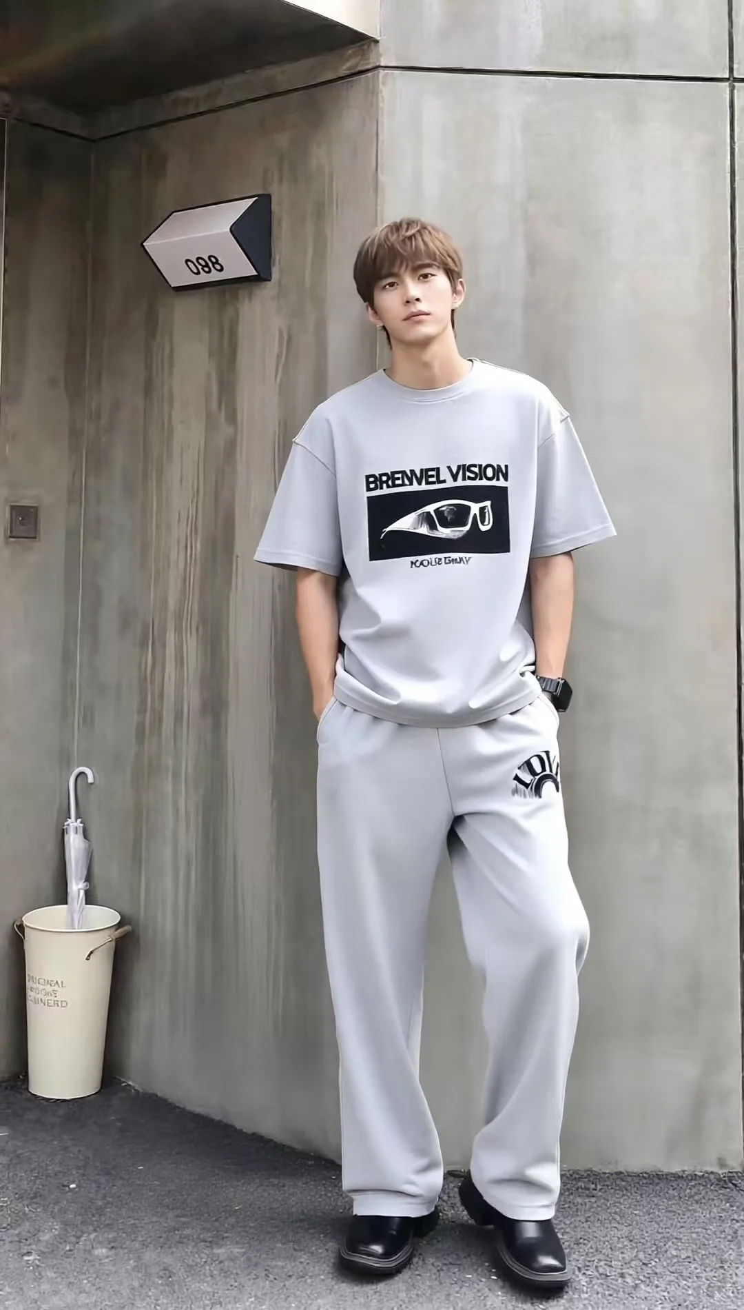Brenvel Vision Sunglasses Graphic T Shirt Men Cotton Vintage FOCUS DAILY Print Short Sleeve Streetwear Tee