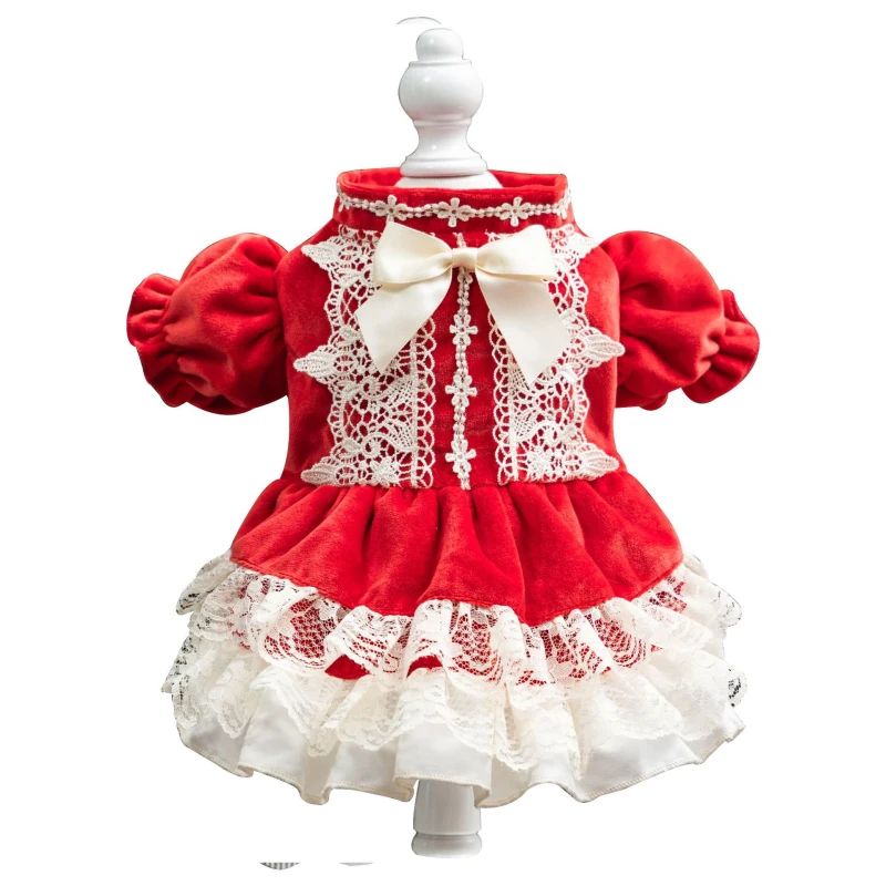 

Зимнее платье для собак, новогодняя одежда для домашних животных, рождественская одежда для собак, платья для кошек, чихуахуа, йоркки, померанский шпиц, мальтийский костюм щенка, пачка