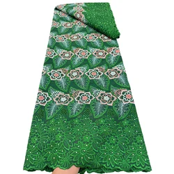 Nigerian Cotton Voile Lace Fabric With Stones 2026 African Swiss Voile Lace Fabric For Sewing Women Wedding Party Dress