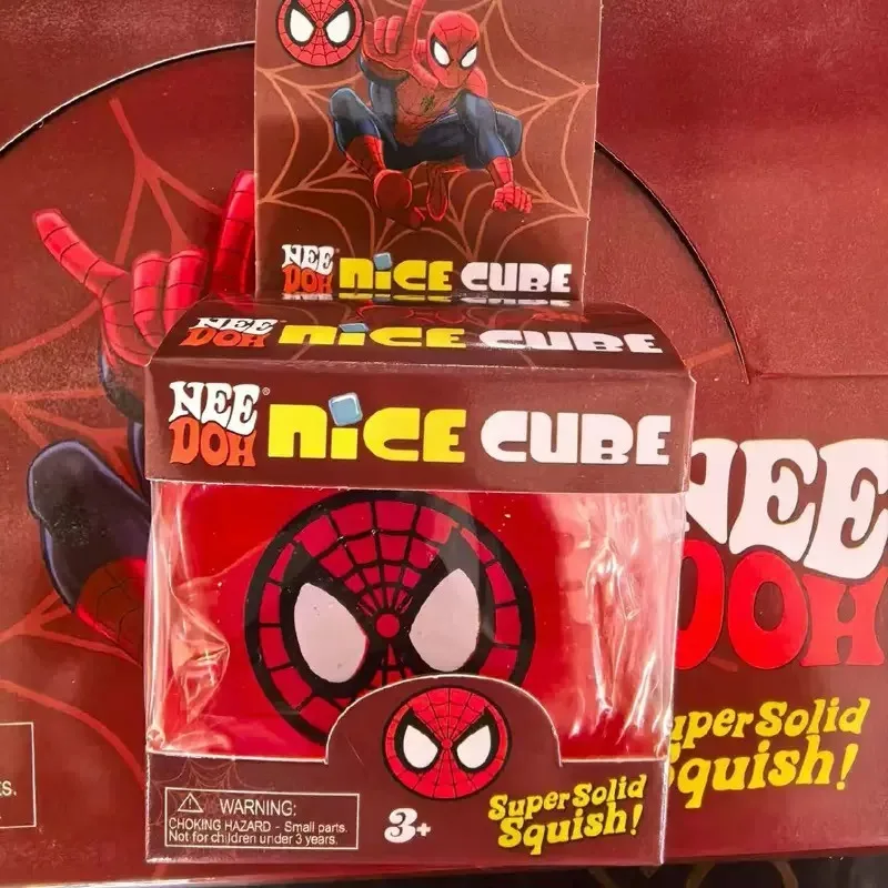 Needoh Ice Cube Spider-Man Square Maltose Water Drop Stress Relief ToyRebound High Aesthetics Venting Kawaii Squishy Fidget Toys