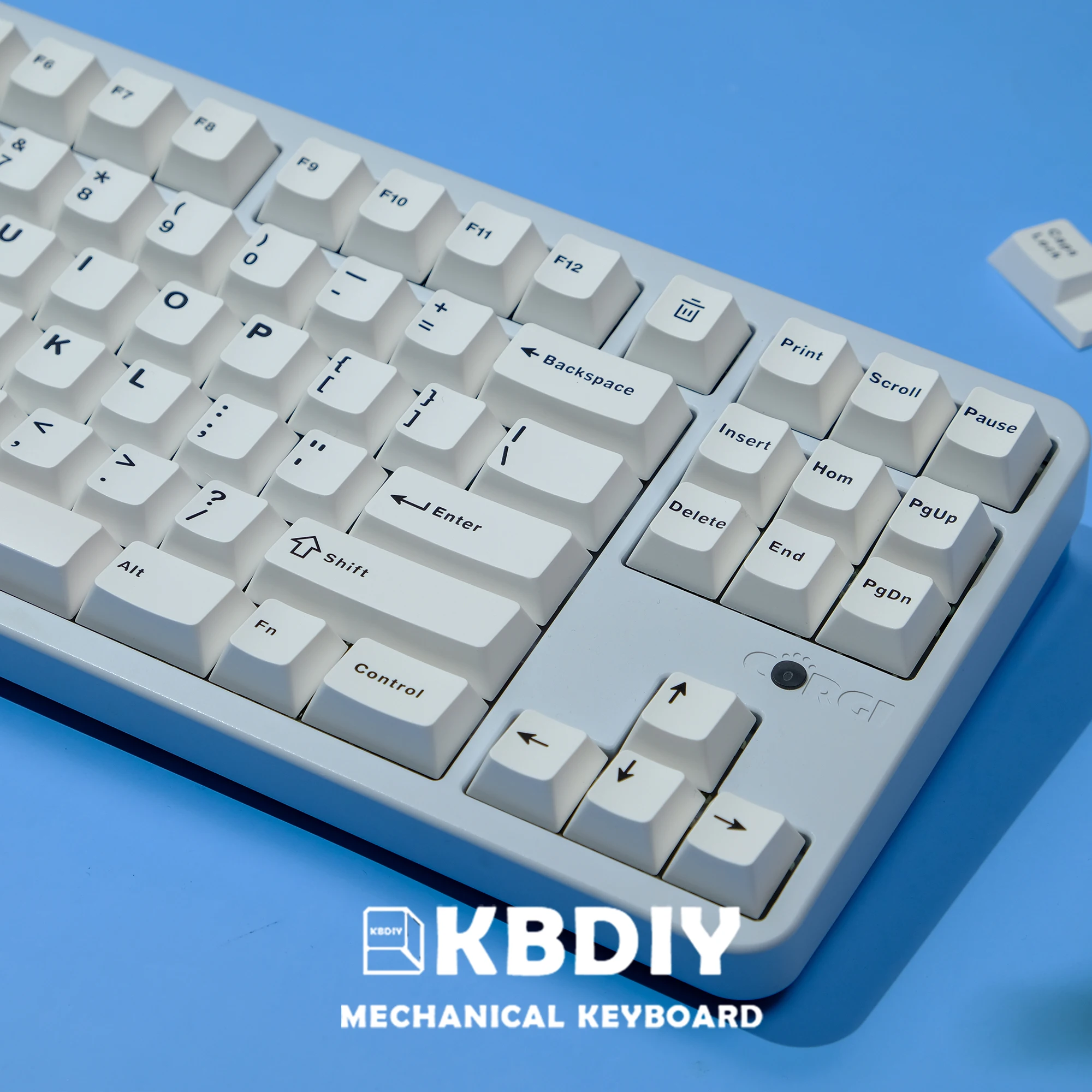 Imagem -03 - Kbdiy-custom Double Shot Iso Key Caps para Jogo de Teclado Mecânico Pbt Keycap Perfil Cereja Gmk Branco Mínimo Keycaps 152 Teclas