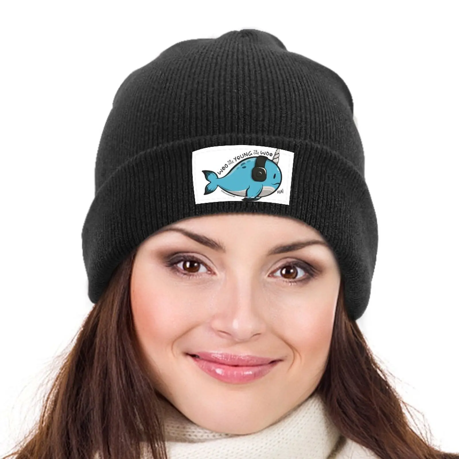 Casquette à capuche Narwhal Woo Young Woo Twill pour hommes et femmes, crème solaire mignonne, 2025