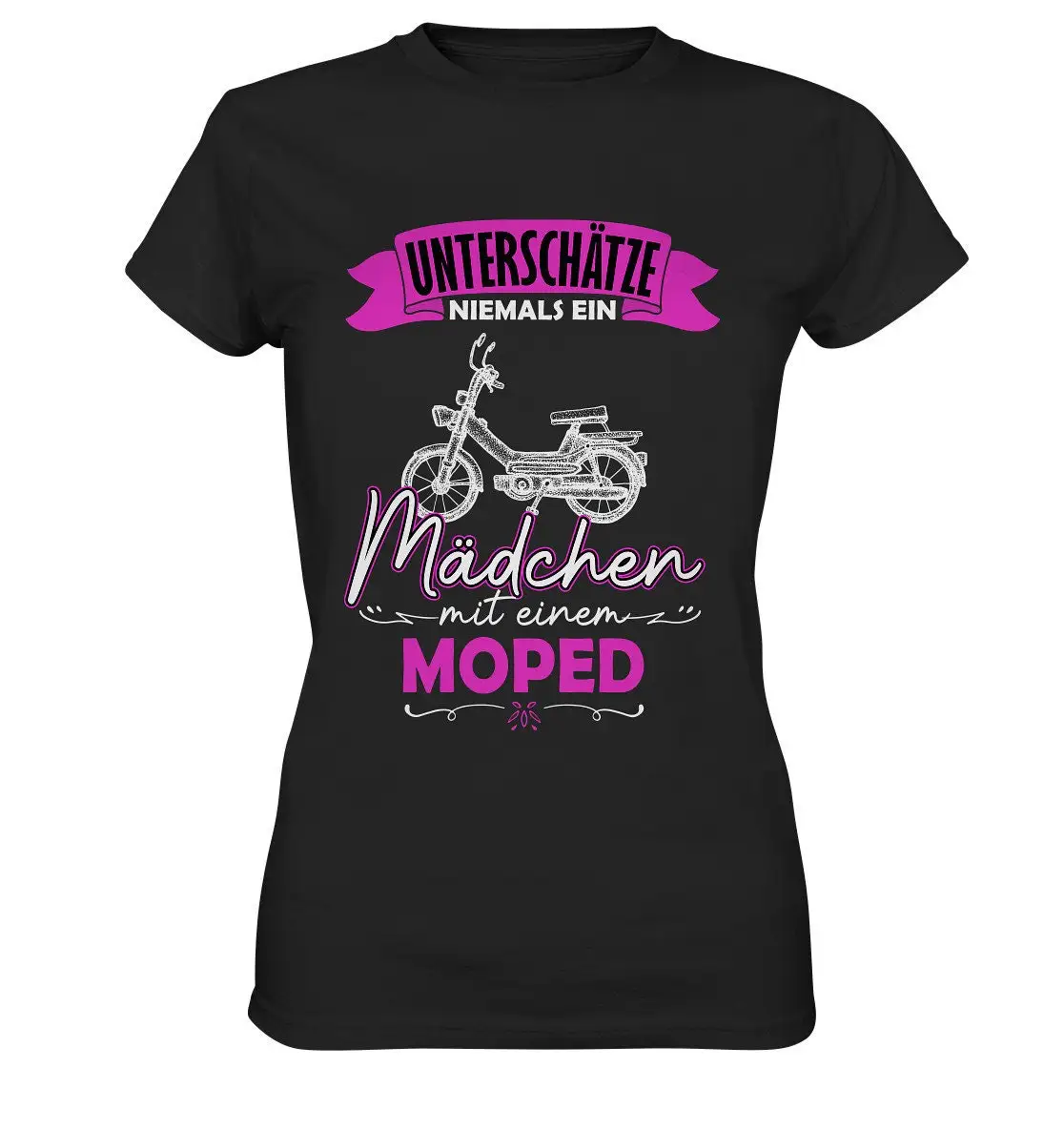 Never Underestimate A Girl With Moped Gift T Shirt