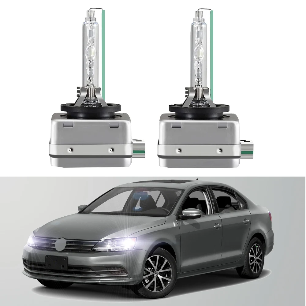 

For VW Jetta VI MK6 2010-2017 6000K HID Xenon Headlight Bulb High Low Beam (Only fit original bulb is Xenon）