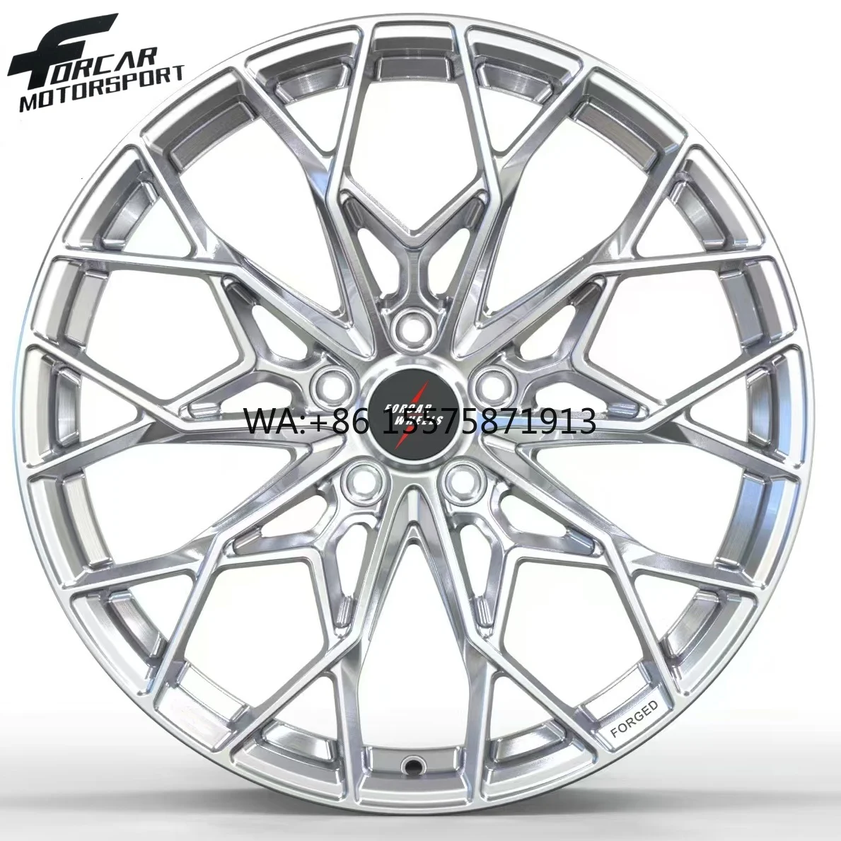 

Forcar Made in China Silver Brushed Factory Price 21 22 23 Inch Custom T6061 Factory Price 5*120 5*114.3 New Forged Wheels