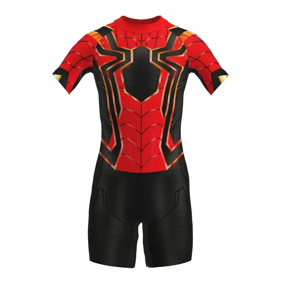 Spider Man Character Children Jumpsuit Swimsu Fag for Boys Girls Beach Surfing Swimsu Fag for Children Beach Halloween Gifts