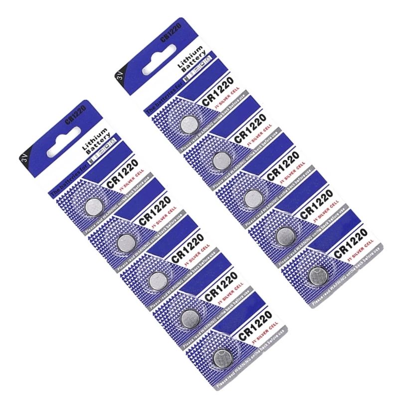 5/10pcs CR1220 High Power Button Cell Battery Coin Battery Coin Cell 3V Button Battery for Watch Remote Key Power Supply