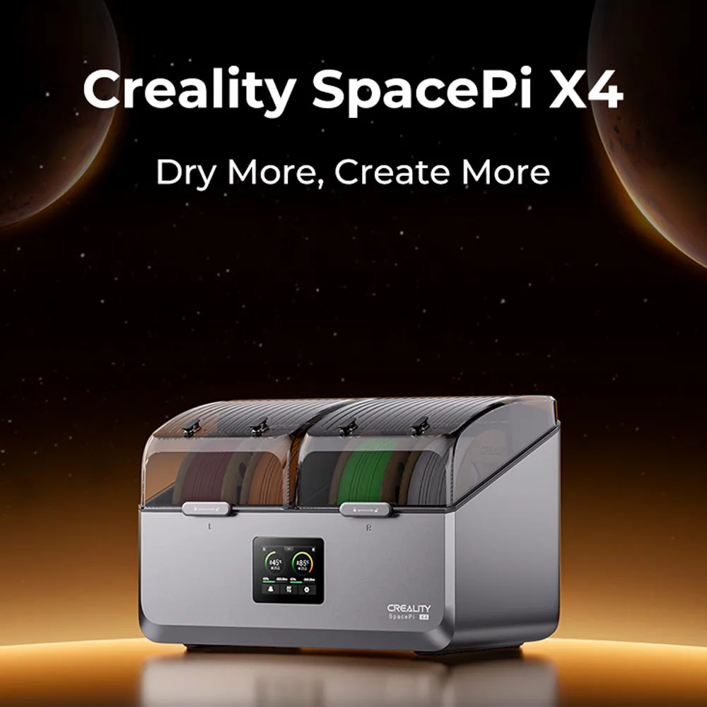مجفف خيوط Creality Space Pi X4 غرف تسخين مستقلة مزدوجة إزالة الرطوبة النشطة FDM صندوق مجفف خيوط الطابعة ثلاثية الأبعاد #3
