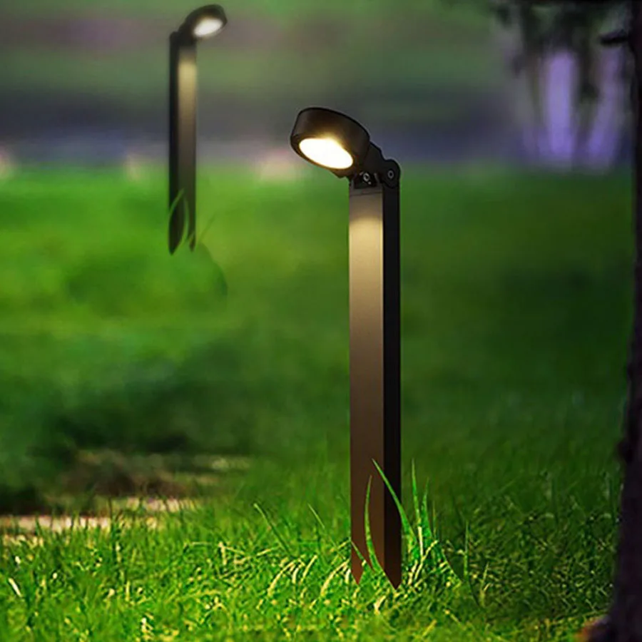 

60/80CM 10W LED Garden Landscape LED Spotlight Outdoor Aluminum Lawn Bollards LightModern Courtyard Villa Road Pillar Light