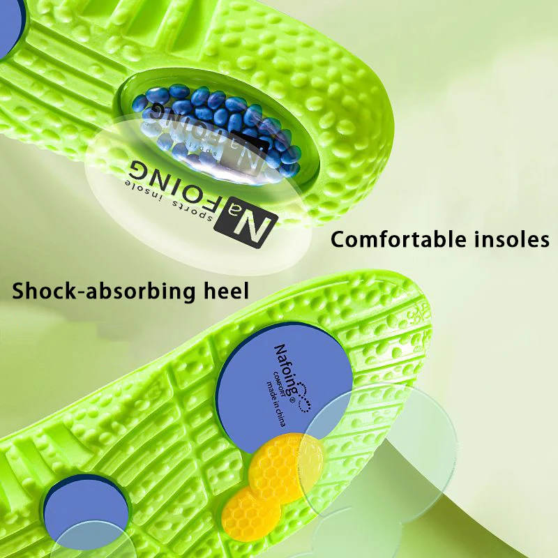 PU air cushion sports insoles Soft Comfort Shoes Pads Running Shock Absorption Shoe Sole Men Women arch support insole 1Pair image 3