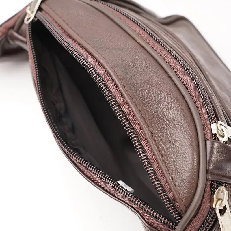 Herren-Gürteltasche aus PU-Leder, Hüfttasche, Kunstleder-Bauchtasche, modische, luxuriöse kleine Umhängetasche für Männer – Detail 21