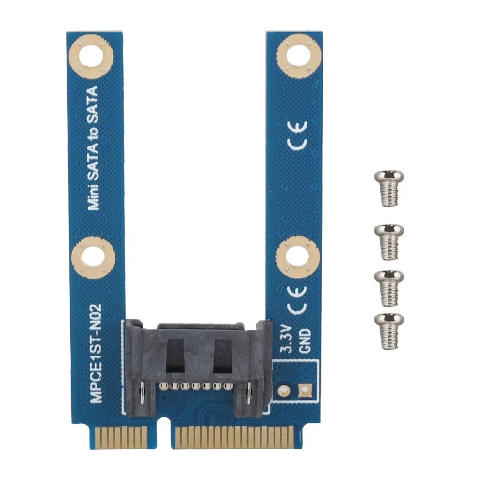7pin SATAs MSATA To SATA SAdapter Breakable Practical SATAs Adapter Card MPCIe Expansion SATAs Adapter Data Transfer Interface