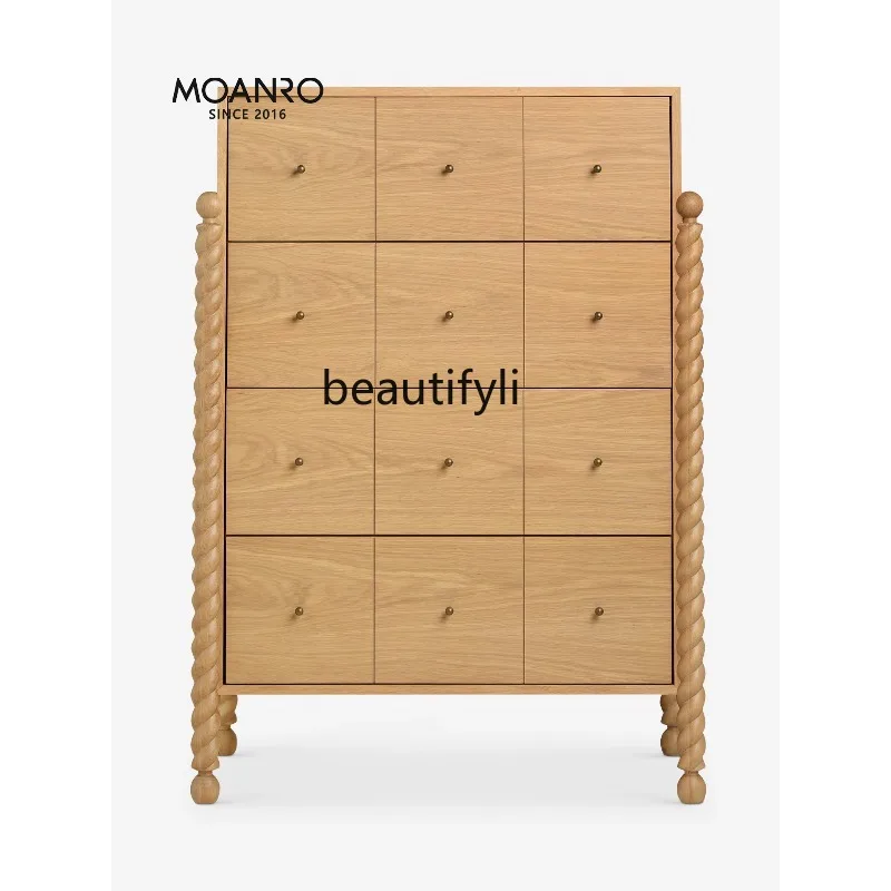 

Medieval chest cabinet living room solid wood medieval wall locker light luxury storage cabinet advanced