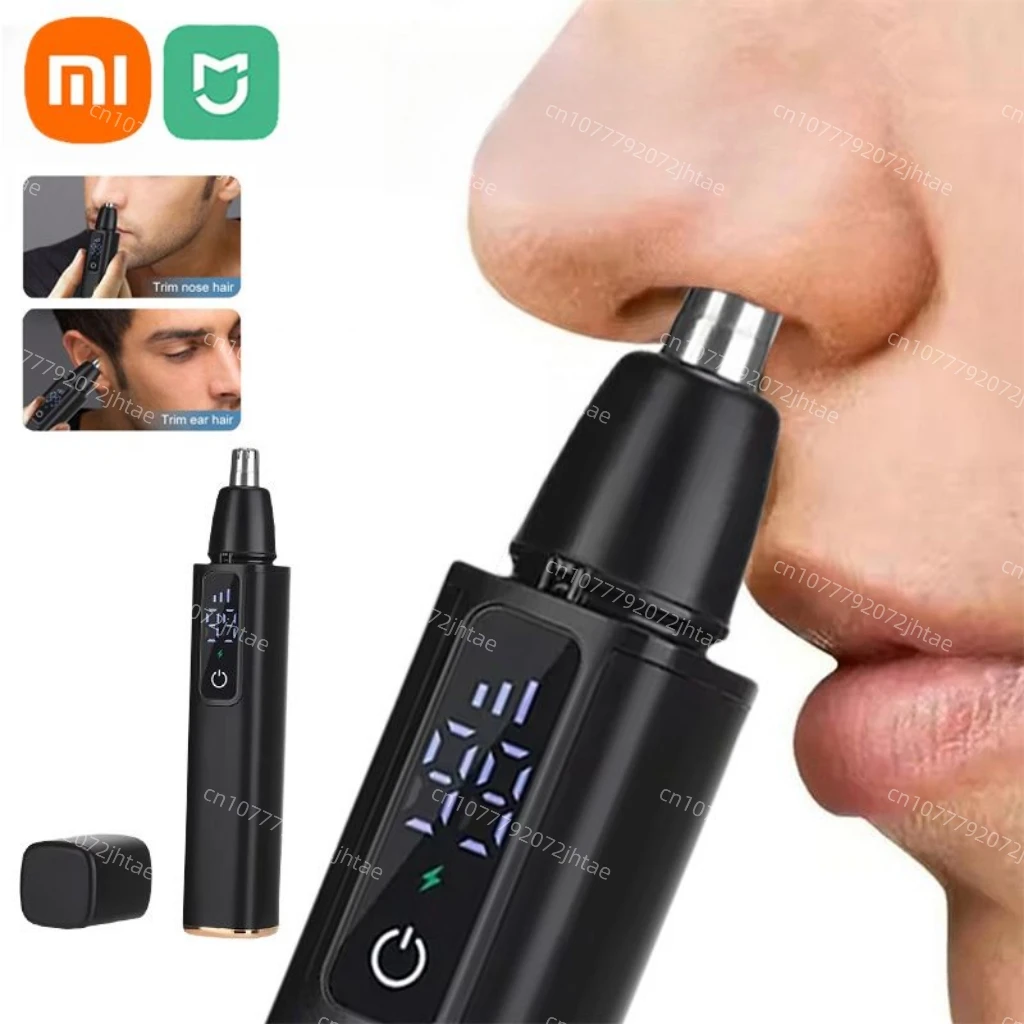 Xiaomi MIJIA Electric Nose Ear Hair Trimmer Remover USB Charging Type-C Fast Charging LED Display Safety Face Cleaning Care Kit