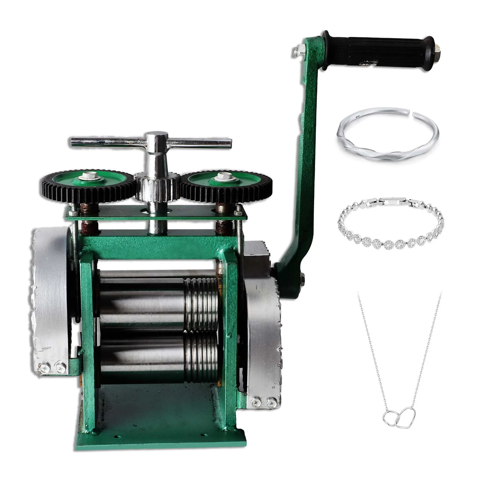 

Manual Rolling Mill Machine: 3" Roller, Manual Combination, Flatten Machine, Jewelry DIY Tool & Equipments, Gear - Blue Color