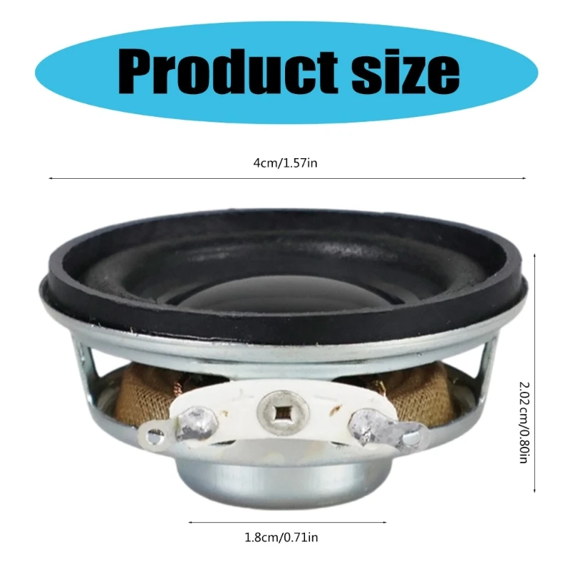 Altavoces 3W y 40mm diámetro, 4Ohm, juego altavoces con imán pequeño interno para cine en casa, 2 uds.