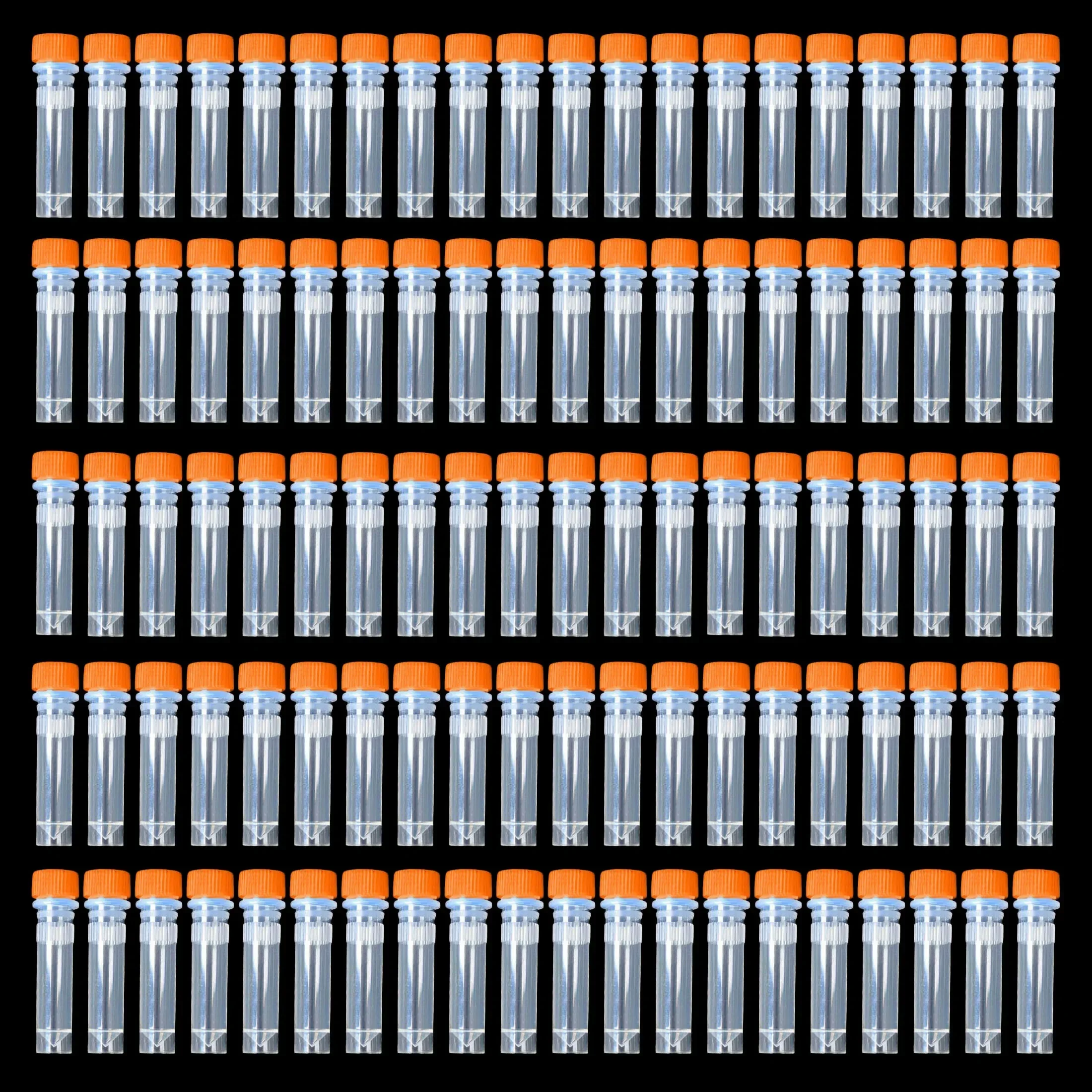 25-100 Stuks Plastic Reageerbuizen Flesjes Monster Container Poeder Ambachtelijke Schroefdop Flessen voor Kantoor School Chemie levert 1-10 ml