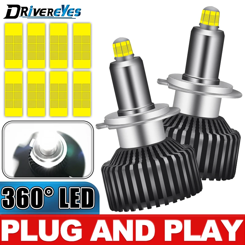 

Drivereyes H1 H7 LED Car CANBUS H8 H11 D2S High Power 9006 Hb4 9005 Hb3 9012 Hir2 Led 360 plug and play 3D Auto Lamps Super Mini