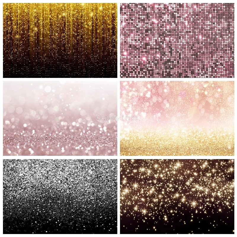 

Fantasy Glitter Light Bokeh Backdrop Polka Dot Shimmer Sequin Wedding Birthday Party Photography Background Decor Customized