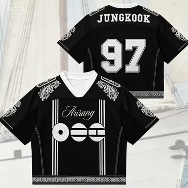 2026 New K-pop Korean Wave BTS Male Band Idol Peripheral Printed Short Sleeved T-shirt Fan Singer Entertainment FamilyMatching