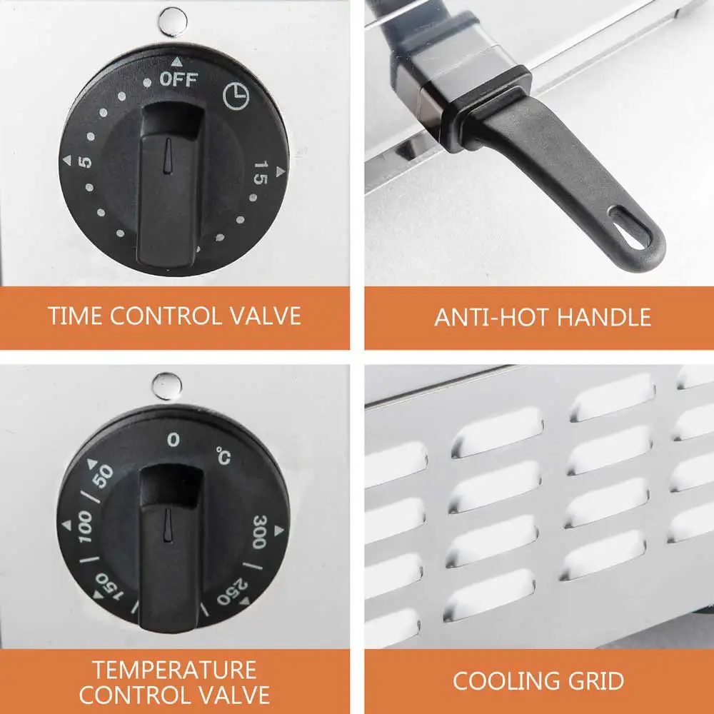 Forno de pizza de 12 polegadas ao ar livre comercial elétrico de camada única torradeira fornetto forno de cozimento