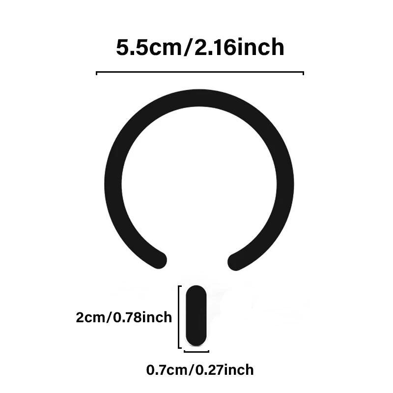 Metall-Magnetring-Aufkleber für Magsafe iPhone 14, 13, 12, Samsung Xiaomi, universelles kabelloses Laden, starker Magnetplatten-Patch – Detail 8
