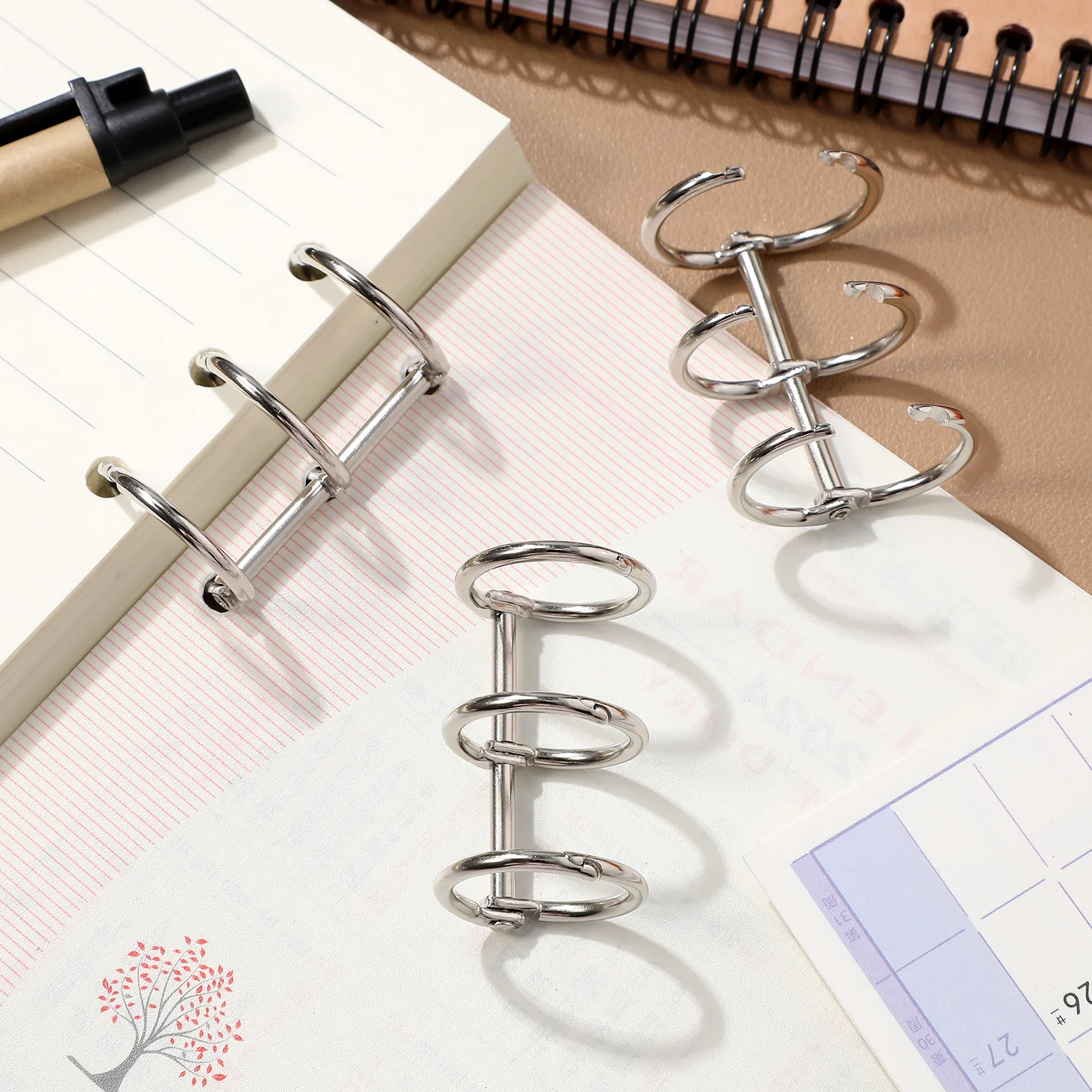 

20Pcs Metal Binder Rings Robust Iron Construction Versatile Application Secure Closure for Calendars Notebooks
