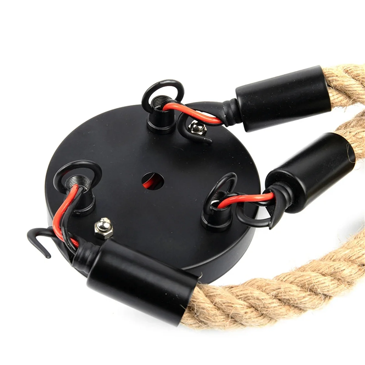 1M Industrial Chandelier, 3-Head LED Retro Rope Ceiling Lamp