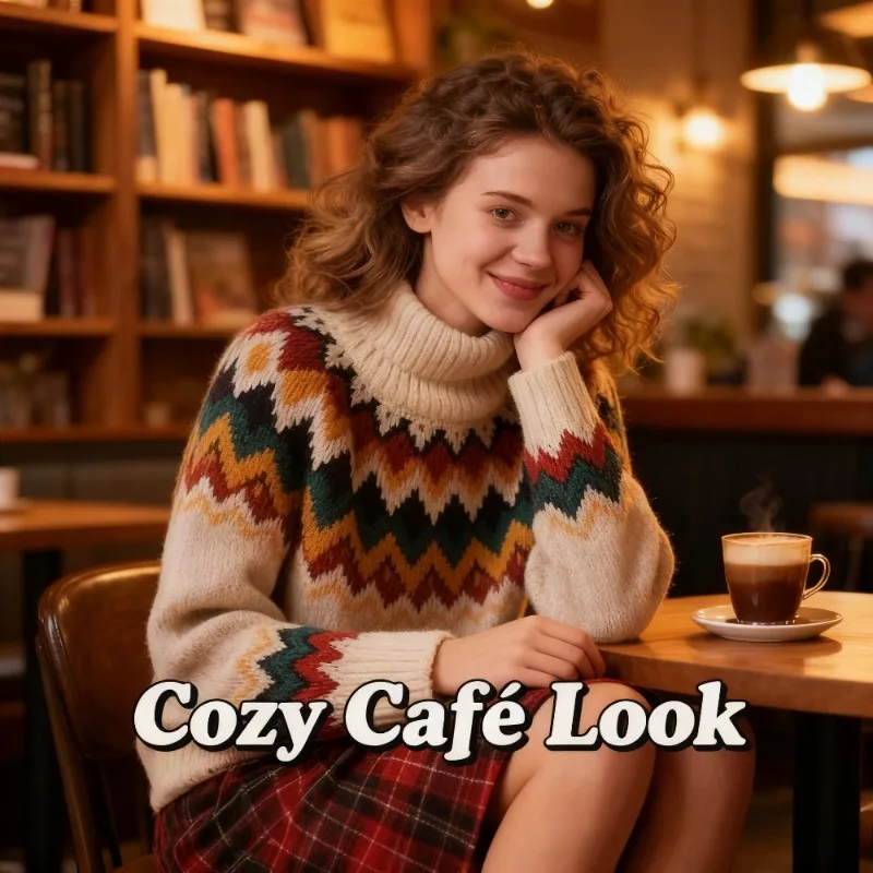 Pull de noël pour femmes, début d'automne, pull à blocs de couleurs, à la mode, pour un Look tendance de la saison des vacances, 2025