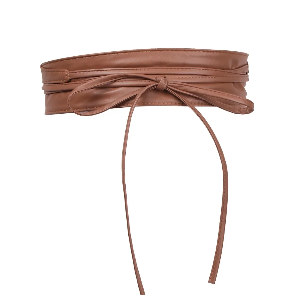 

Универсальный широкий пояс для женщин из искусственной кожи, мягкий корсетный пояс, регулируемый, облегающий, для платьев