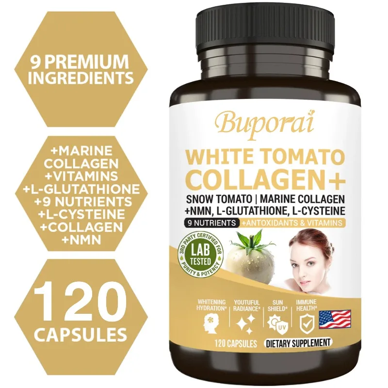 White Tomato Collagen Supplement - Support Cell Repair, Anti-aging, Reduce Wrinkles, Improve Skin Condition, Boost Vitality