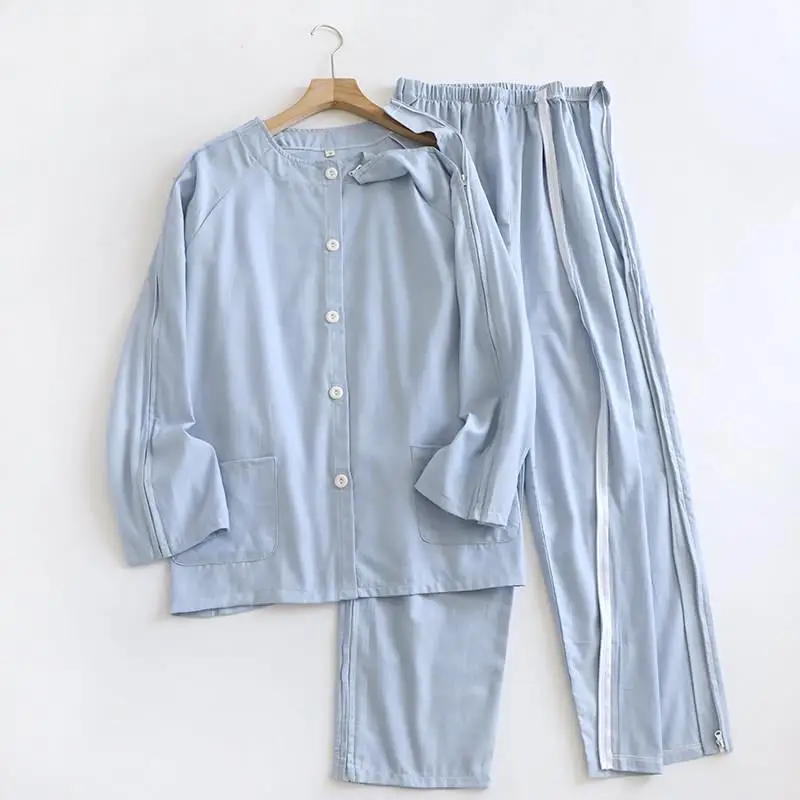 easily-removable-men's-dialysis-chemotherapy-bedridden-paralyzed-nursing-gown-thin-breathable-post-surgery-rehabilitation