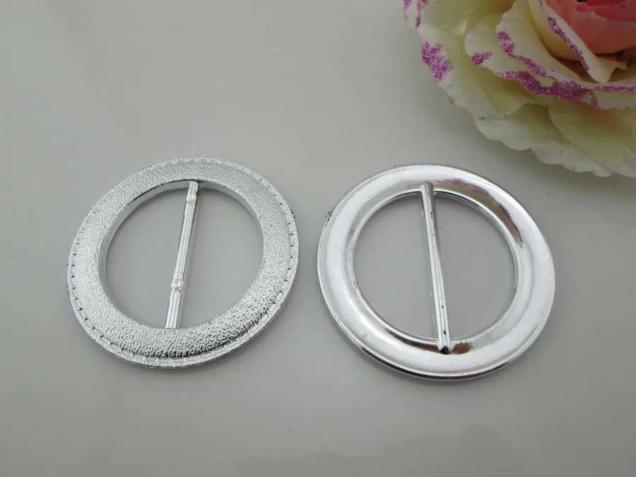 10pcs Bright Round Plastic Acrylic Belt Buckle For Chair Sash 34mm