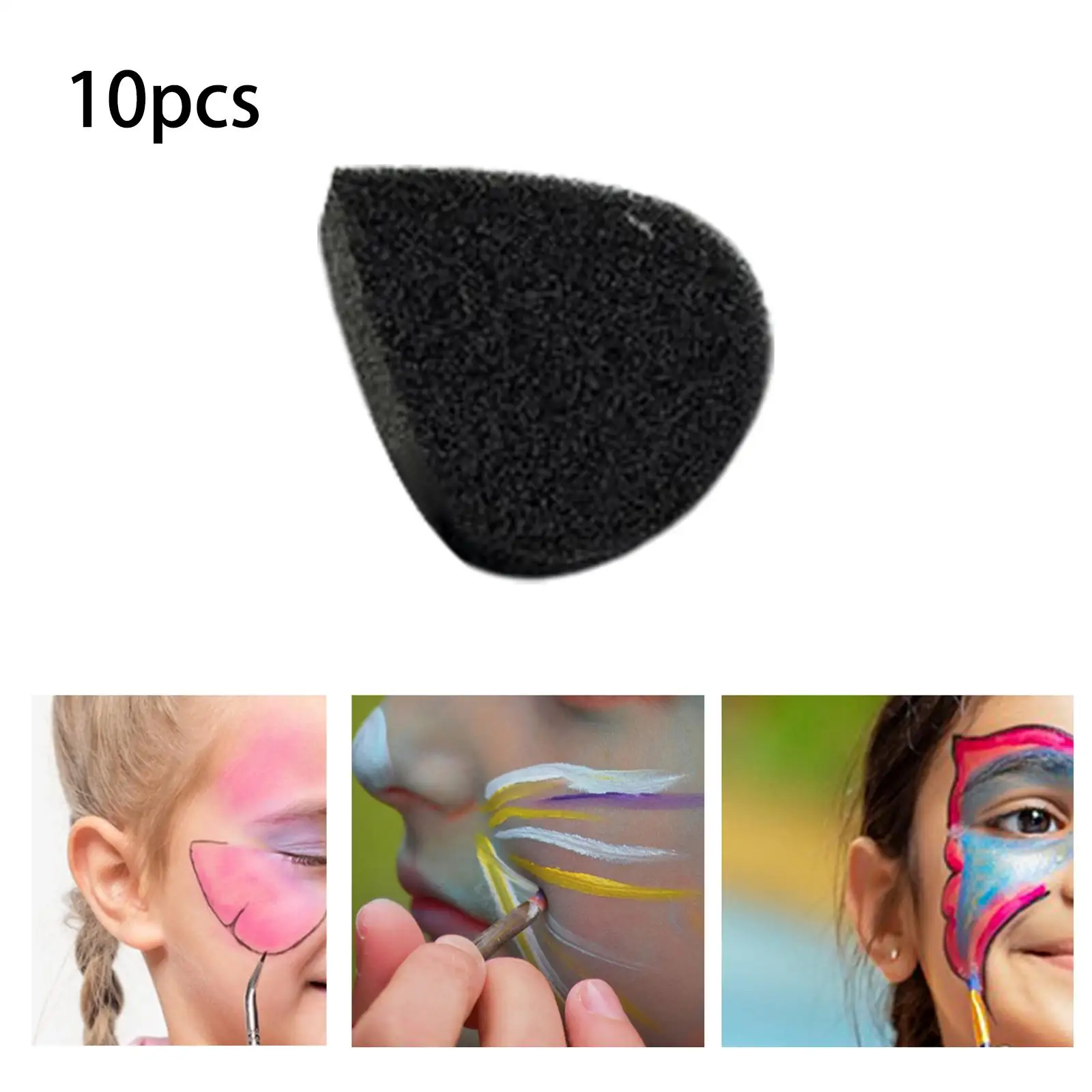 10x Body Paint ฟองน้ํา Reusable Face Paint ฟองน้ํา Applicator สําหรับ Graffiti แต่งหน้าฮาโลวีนสีน้ําภาพวาดหัตถกรรม Art Work
