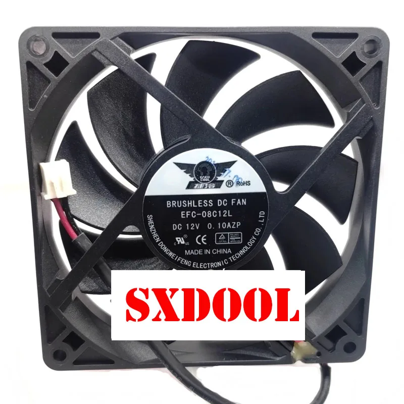 

Brand New 80mm Case Fan EFC-08C12L 8015 12V 0.10A 80x80x15mm Mute Silent Quiet 2-Wire Cooling Fan