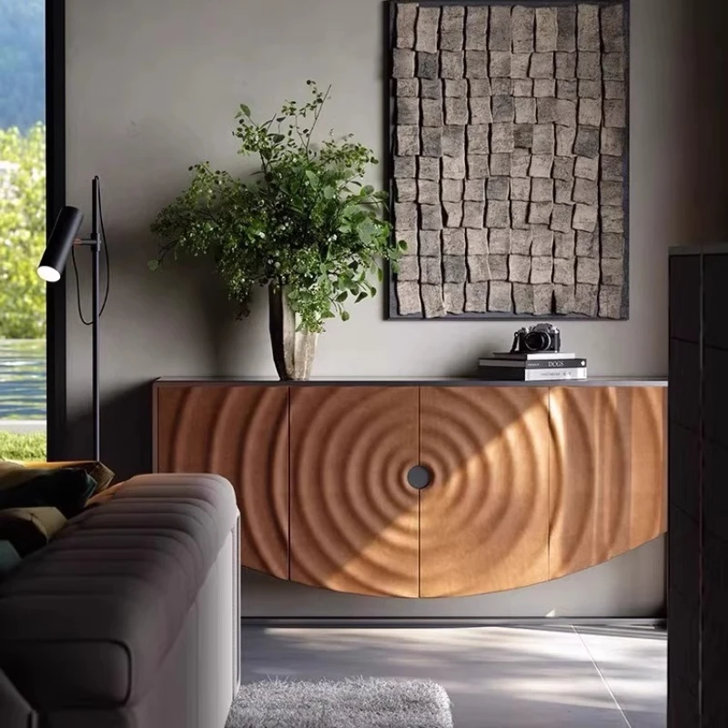 

Italian light luxury dining side cabinet simple modern Nordic marble living room locker designer creative entrance cabinet