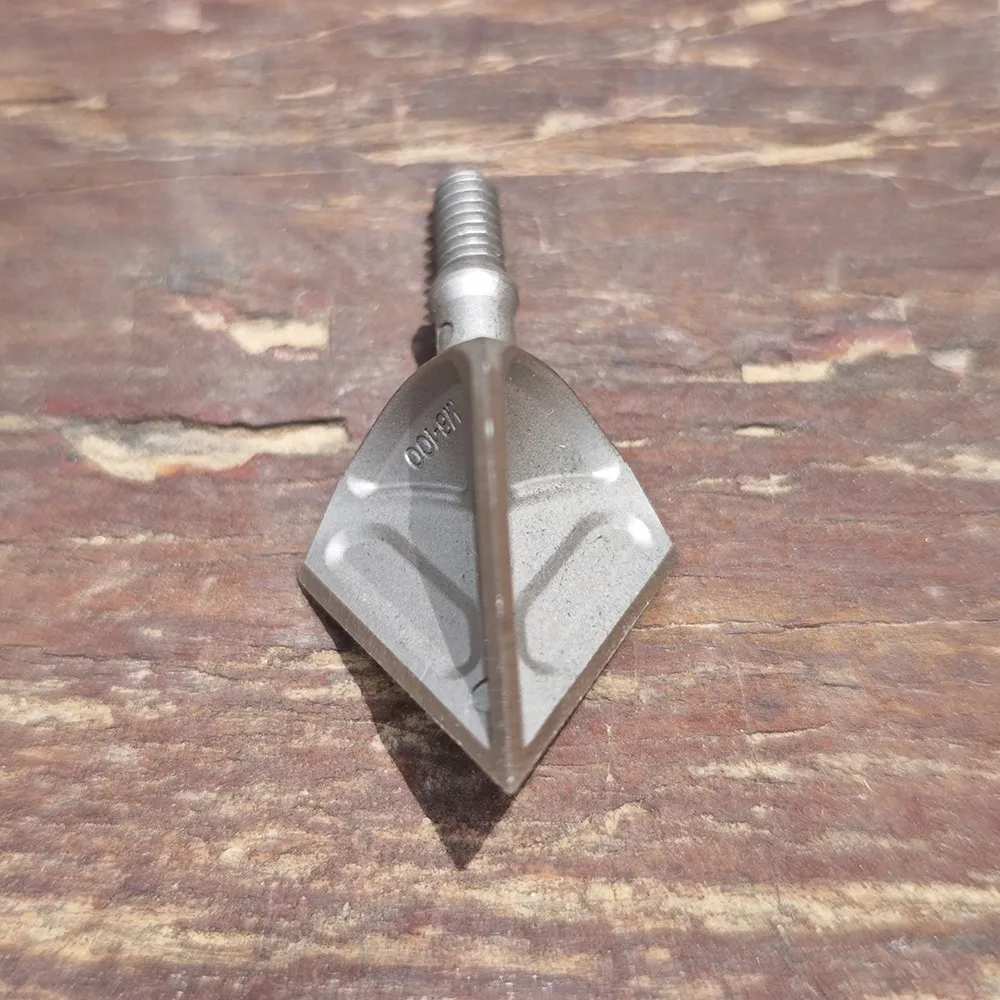 6X شفرة برودهيد 100Gr المسمار الرماية السهم قوس منحني مجمع القوس الصيد المسمار في نقطة 440C الفولاذ المقاوم للصدأ الفضة #3