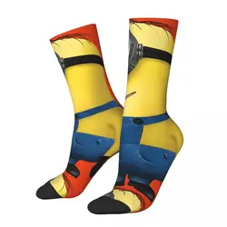 Cute Minions Men's Socks Retro Harajuku Despicable Me Minions Street Style Novelty Casual Crew Sock