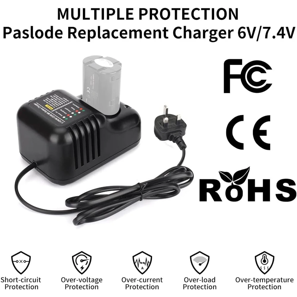 for Paslode Charger Dual Chemistry Power Tool Battery Charger for Paslode 6V Ni-CD/Ni-MH Battery 404717 404400 900400 900420