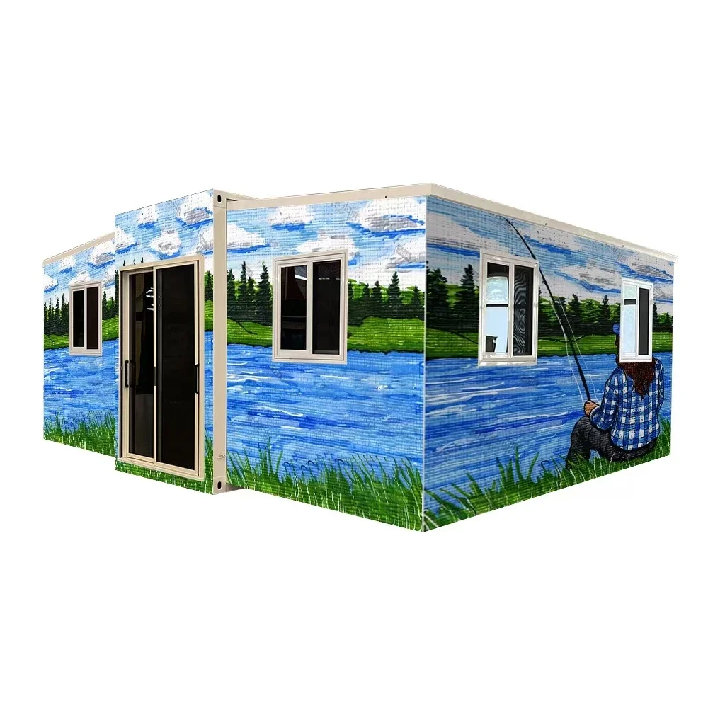 Customised 20Ft 40Ft Insulated Portable Prefab Expandable Folding Container House 1 2 3 4  Bedroom Villa Outdoor Hotel Kiosk Use