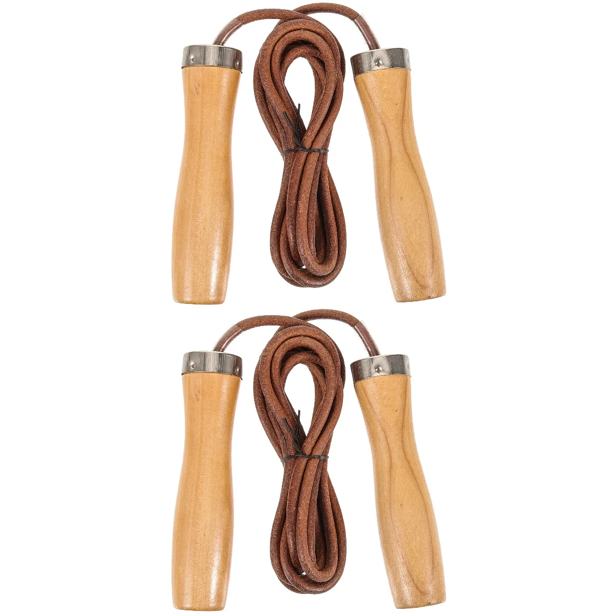 2 Pieces Fitness Skipping Rope Jump for Men Sport Endurance Wood Wooden Handle Child Sporting Weight Loss