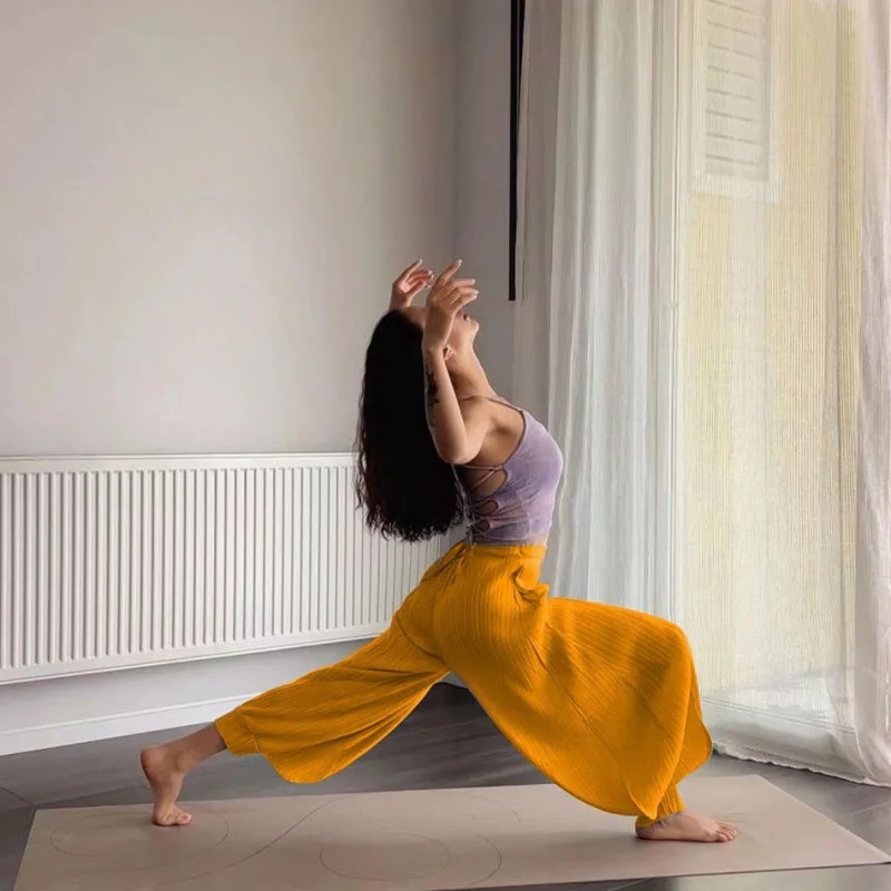 Yoga Pants Yoga Fitness Quick Dry Pants High Waist Pants Women Loose Showing Thin Dance Pants Square Dance Sports Casual Pants